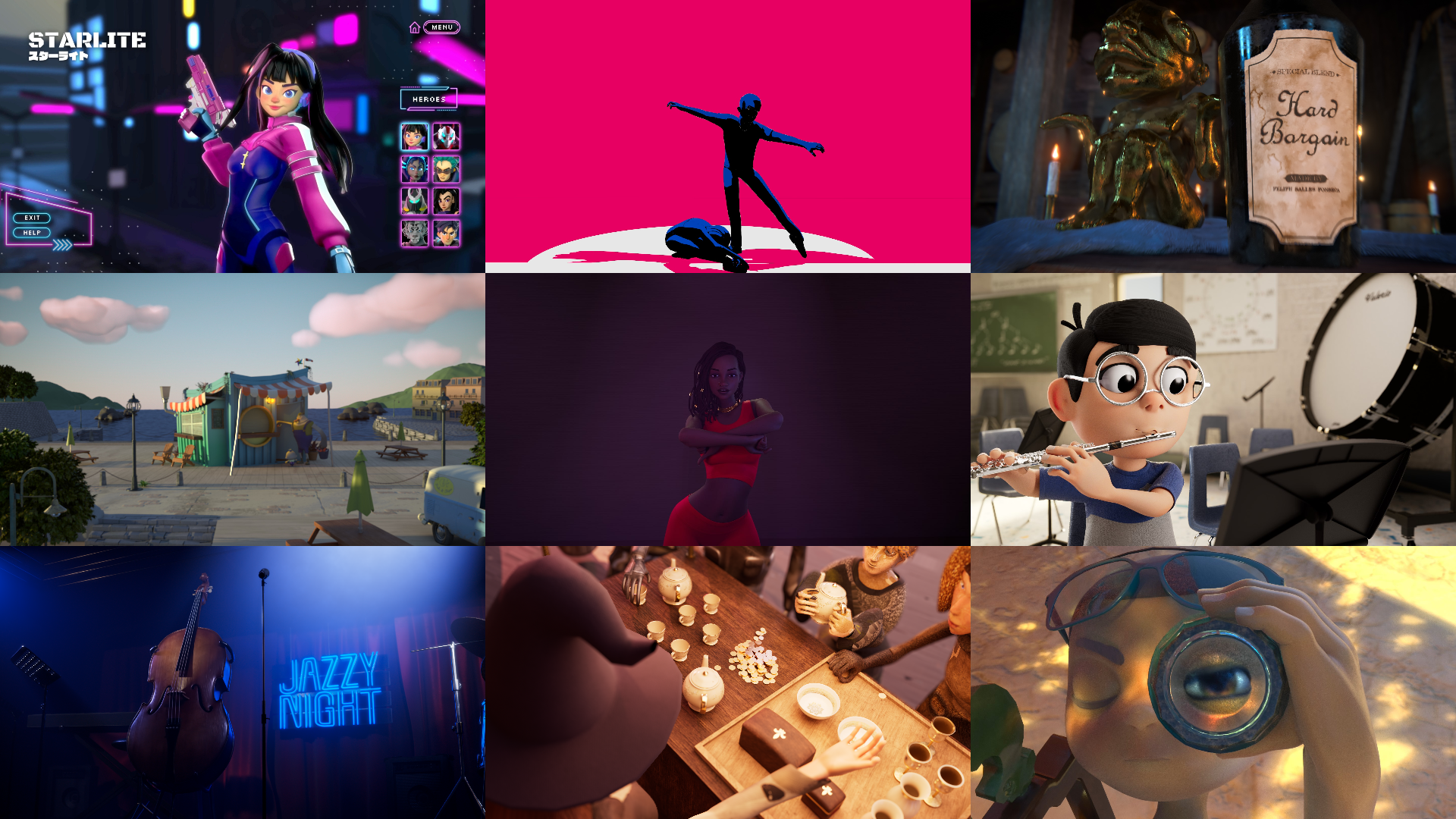 3 D Animation Collage
