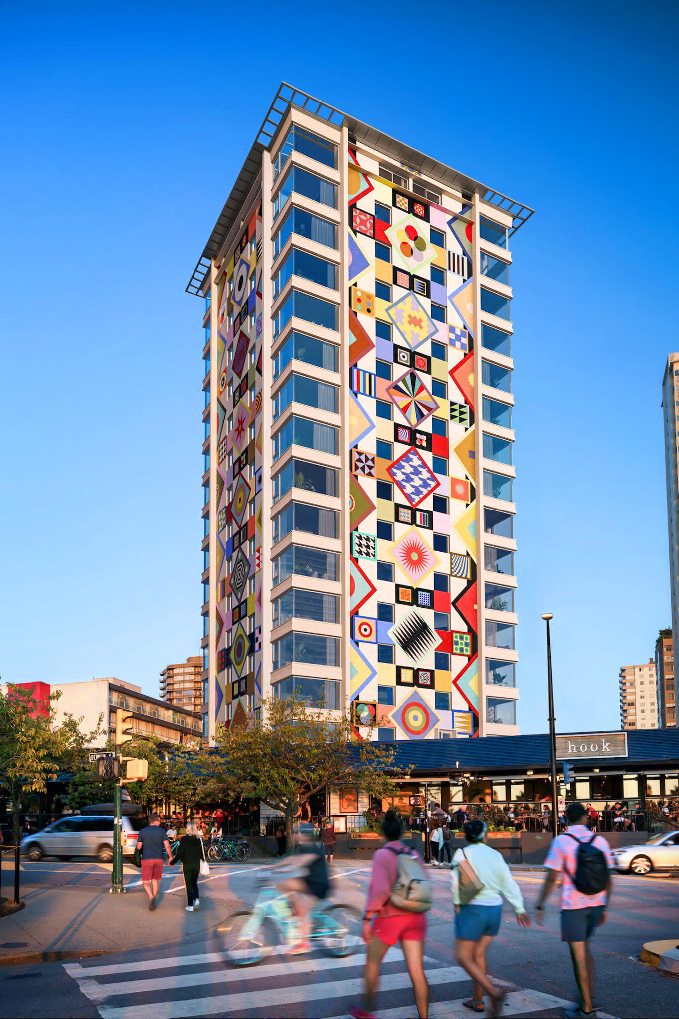 Douglas Coupland large scale mural Sunset Beach Love Letter is now complete Credit Supplied Urban YVR 2