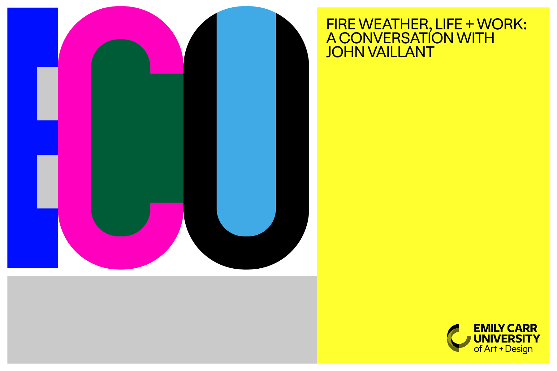 ECU 100 John Vaillant Event Cover