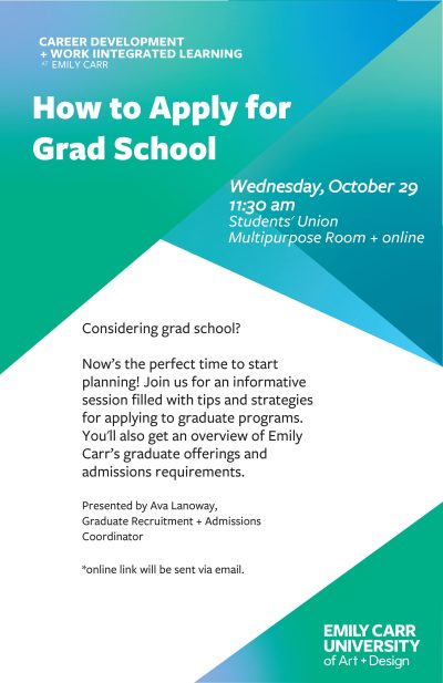 How to Apply for Grad School poster