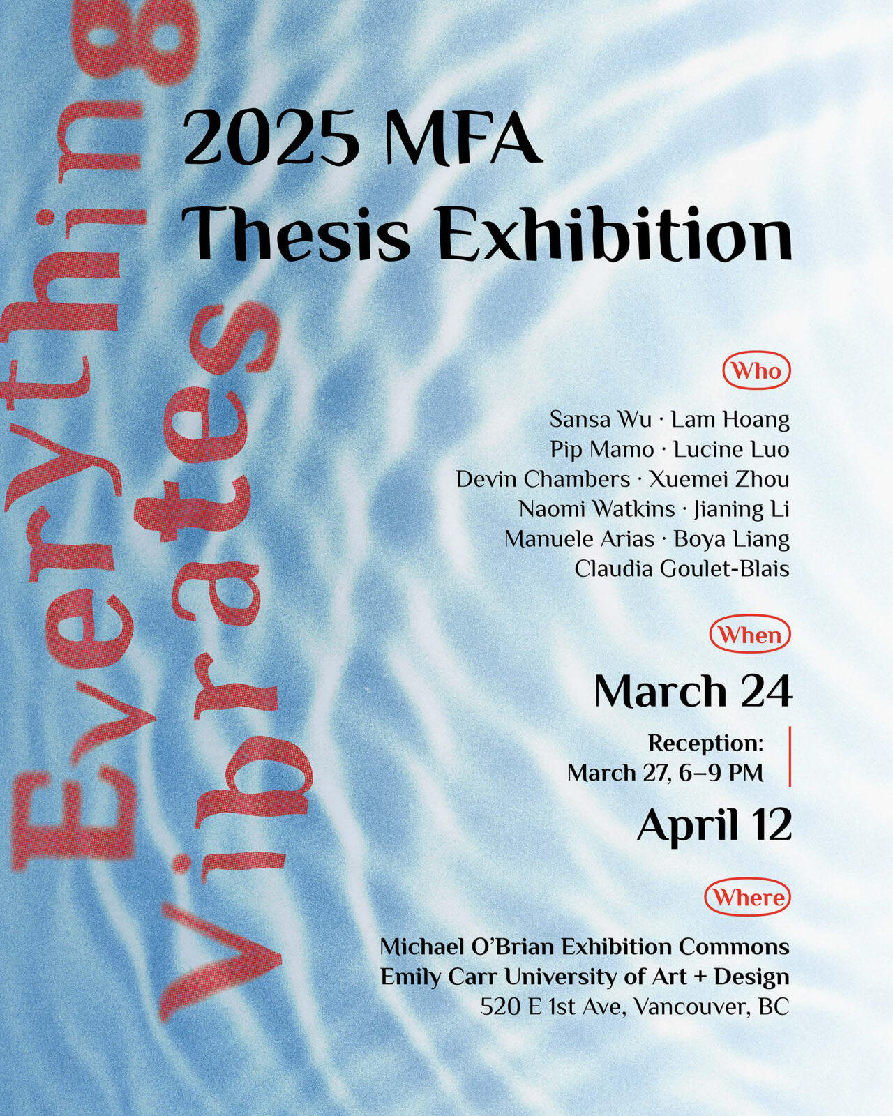 MFA2025 thesis exhibition poster