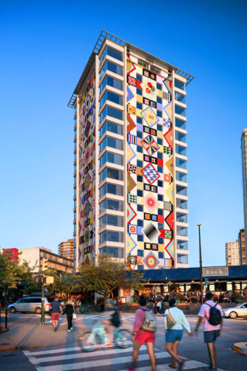 Douglas Coupland large scale mural Sunset Beach Love Letter is now complete Credit Supplied Urban YVR 2