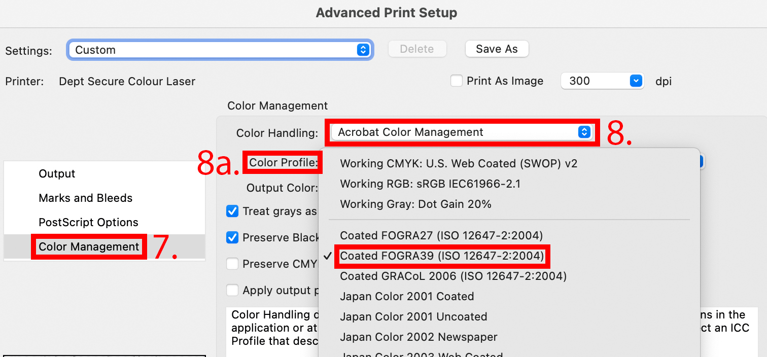 Any Colour Laser on Campus Colour Management