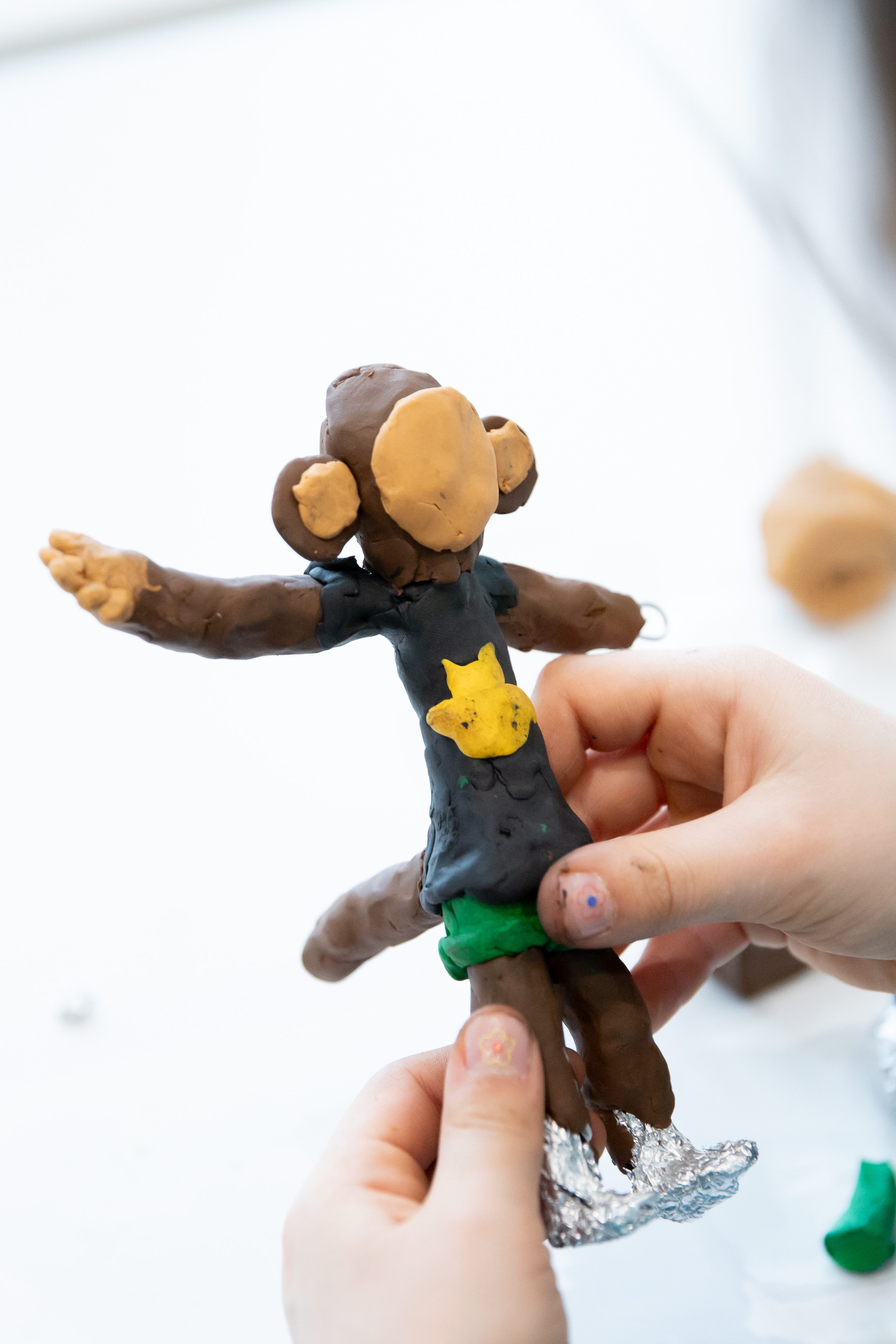 A puppet in the shape of a monkey