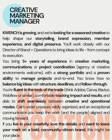 Hiring Creative Marketing Manager