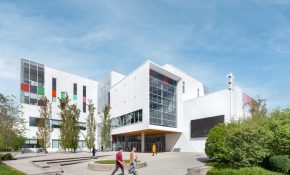 The exterior of Emily Carr University's campus on Great Northern Way.