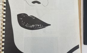 검은 립스틱을 가진 여성의 근접 촬영이온라인바카라 소책자