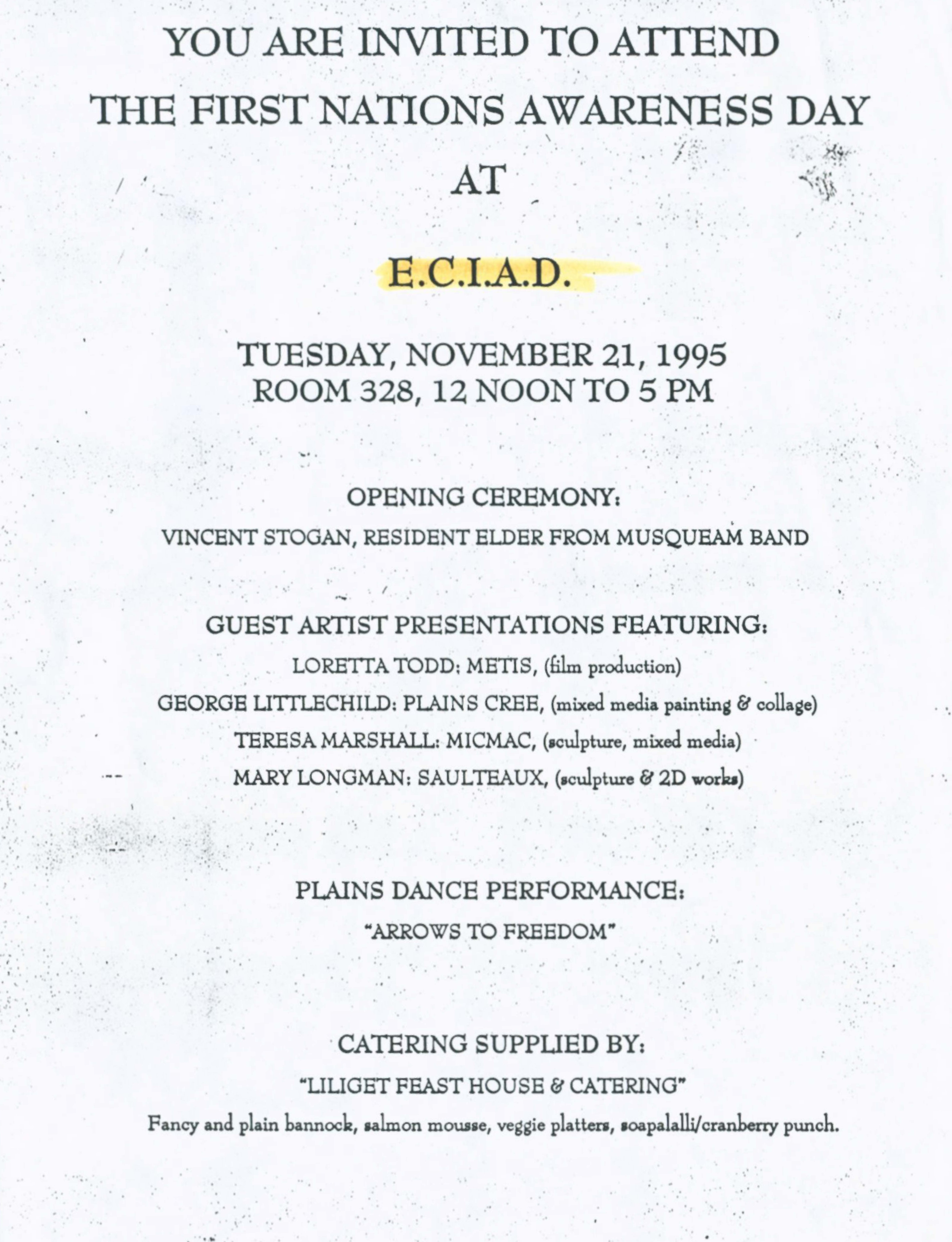 The poster from the very first Indigenous art exhibition at ECU in 1995.