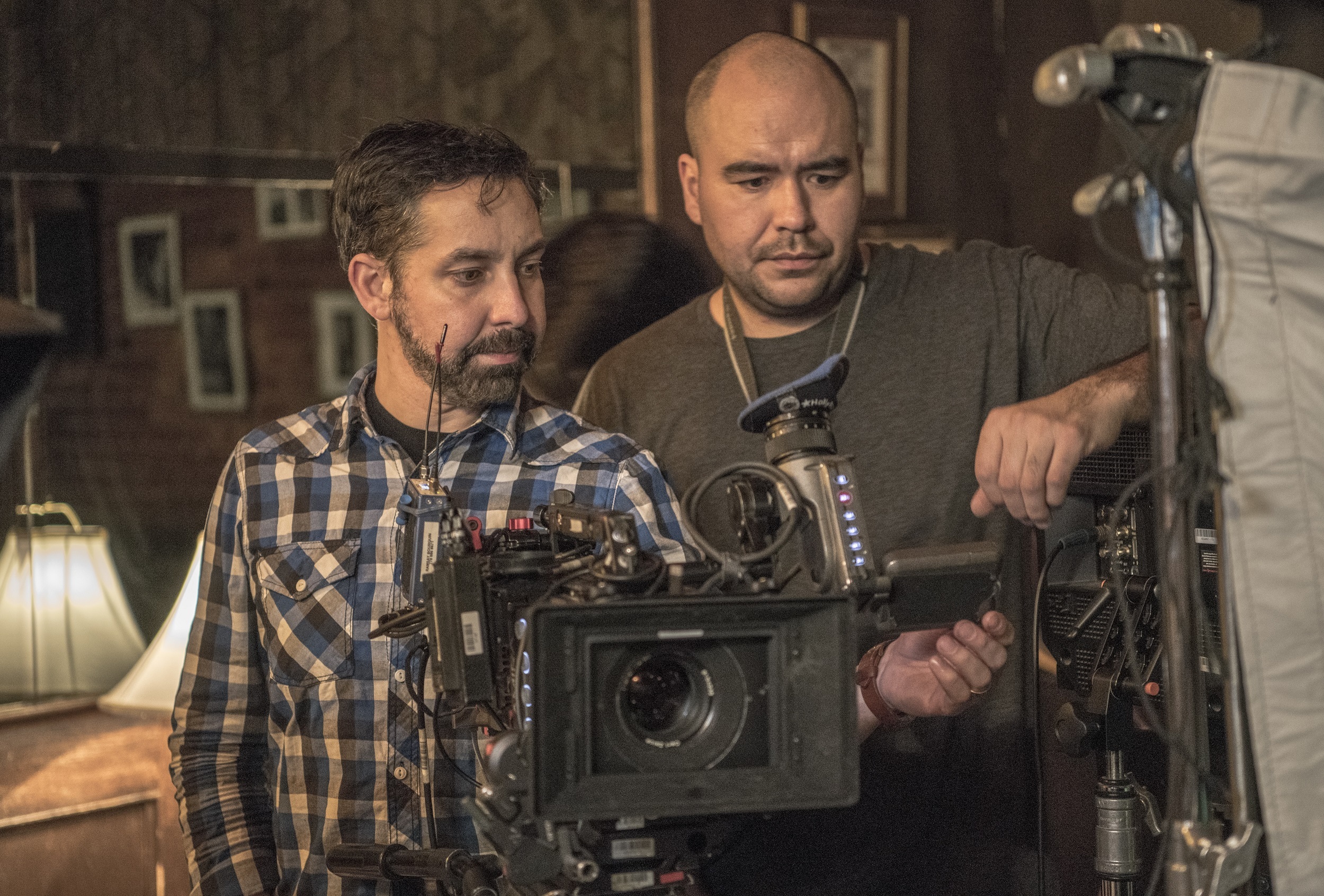 BCAUH Director Kevin Eastwood with cinematographer Michael Bourquin during filming Photo by Jeff Topham