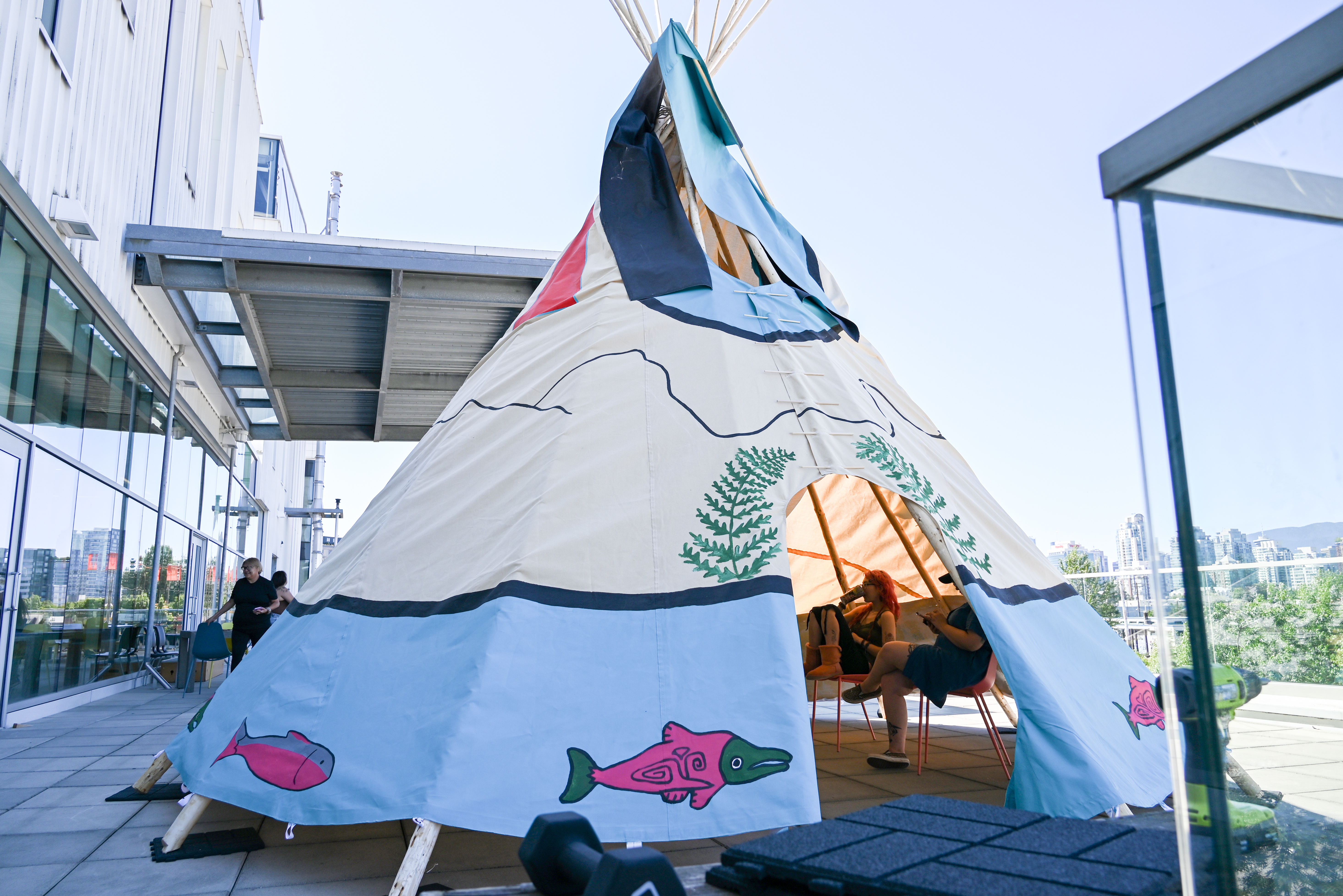 The completed tipi. (Photo by Sydney Pascal / courtesy the AGP)