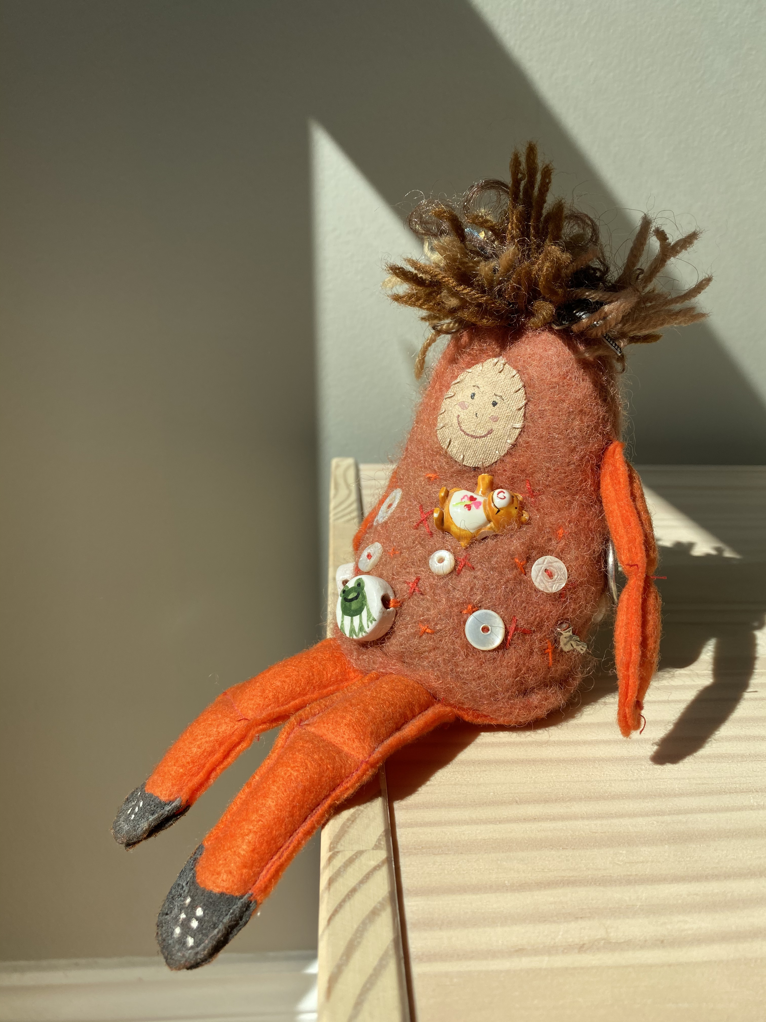 Hillary Webb self-portrait in felt