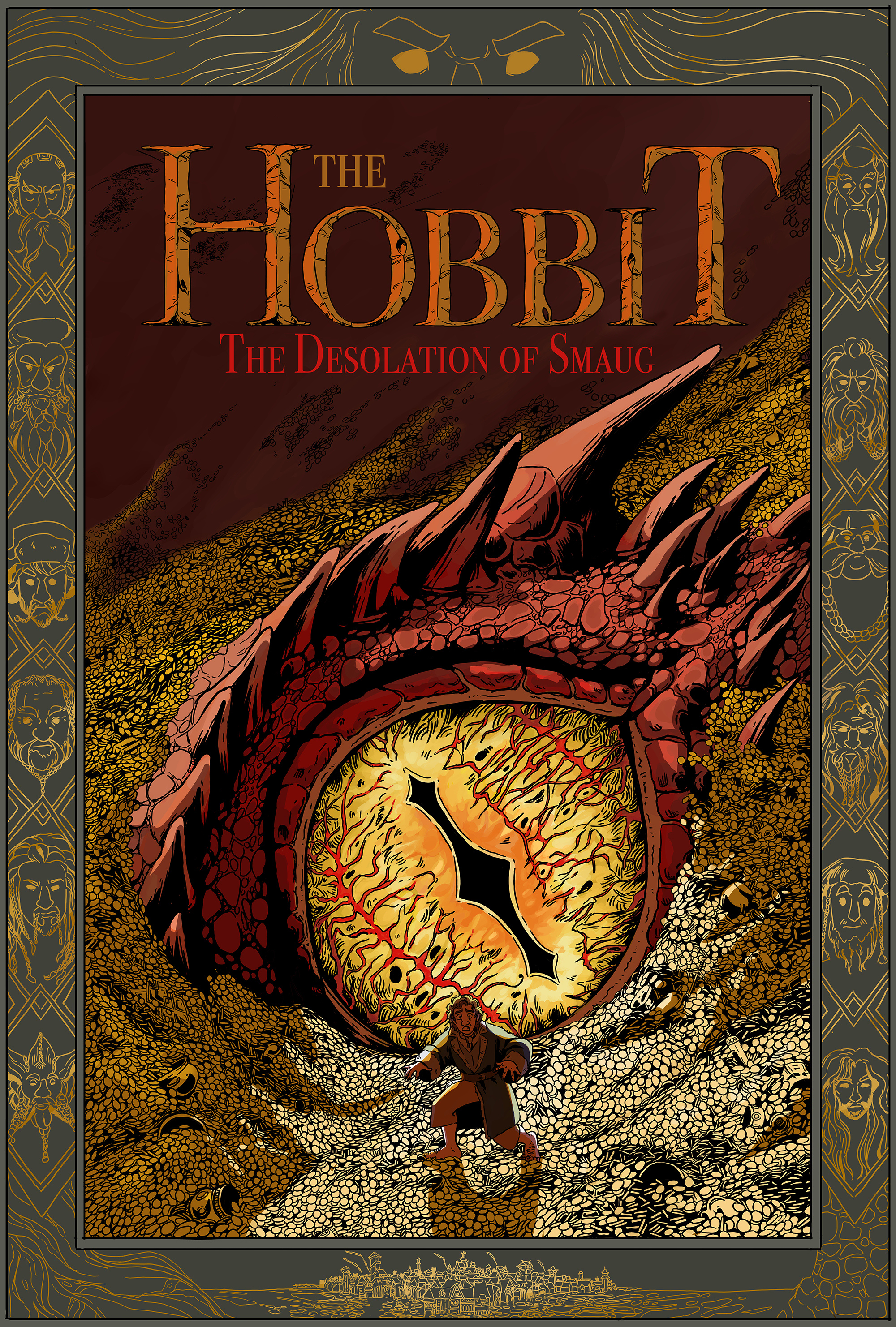 Greta Regenstreif, 'The Hobbit Poster,' 2025. Digital illustration. (Image courtesy Greta Regenstreif)
