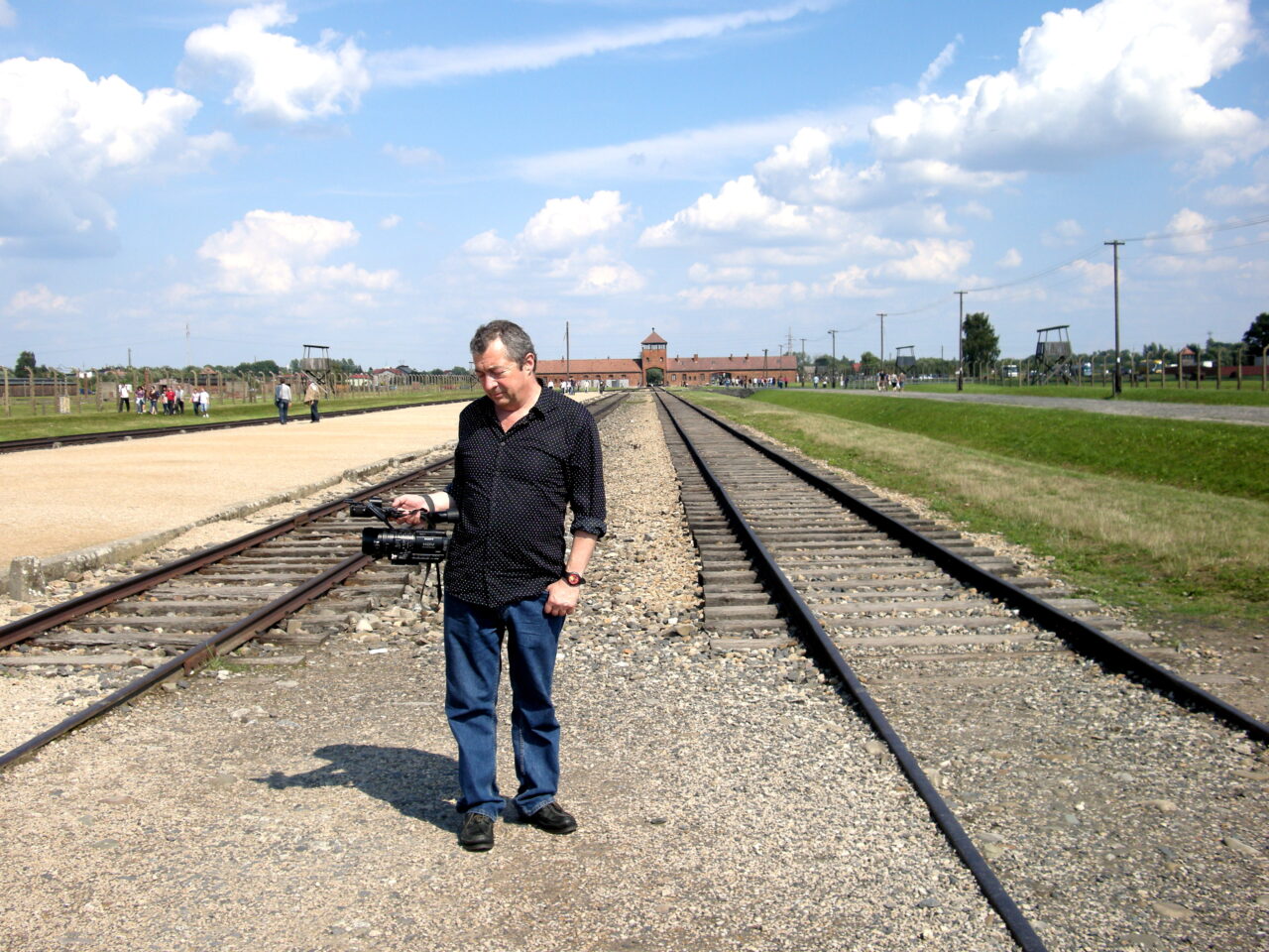 Philippe Mora Filming In Auschwitz 2010 Credit Pamela Mora