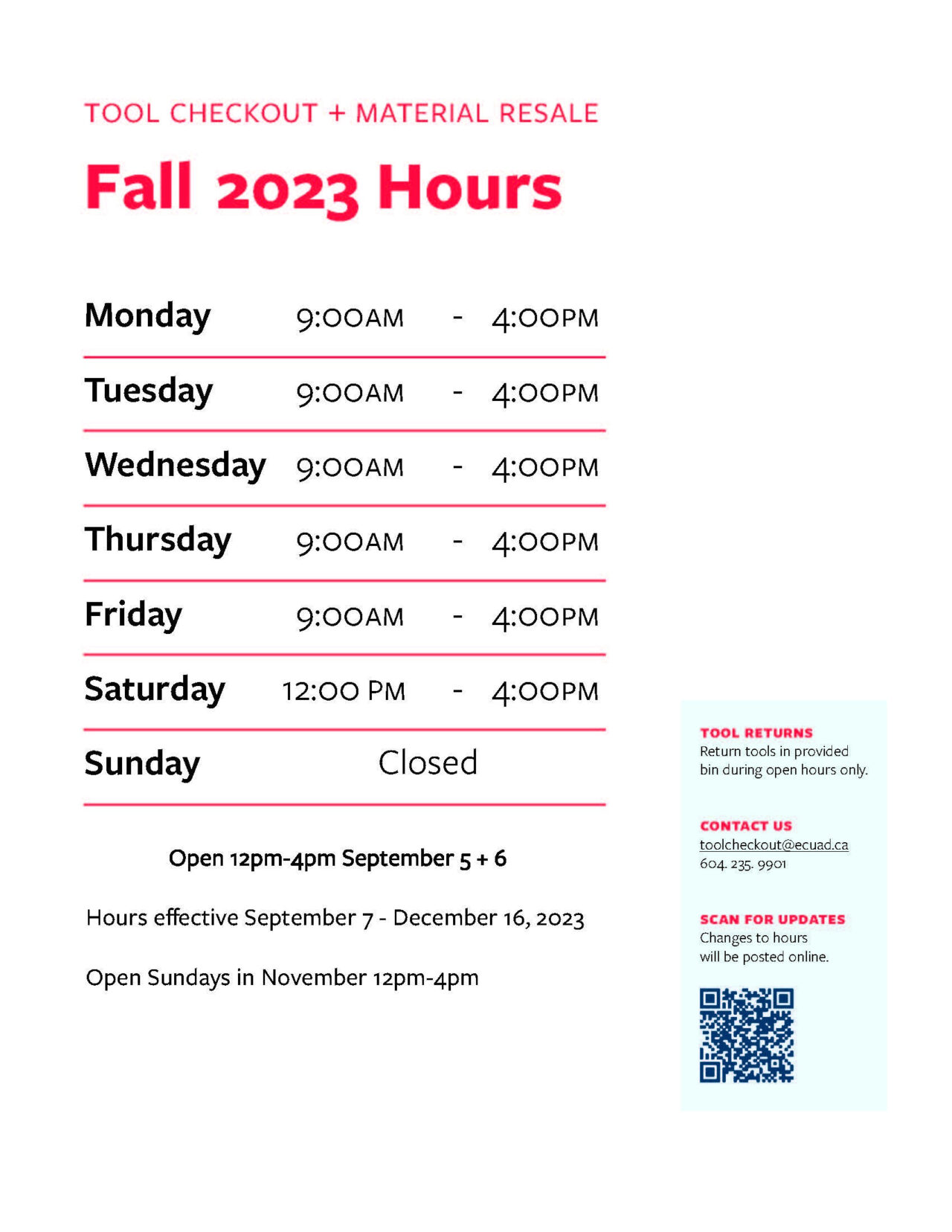TC Hours FA23