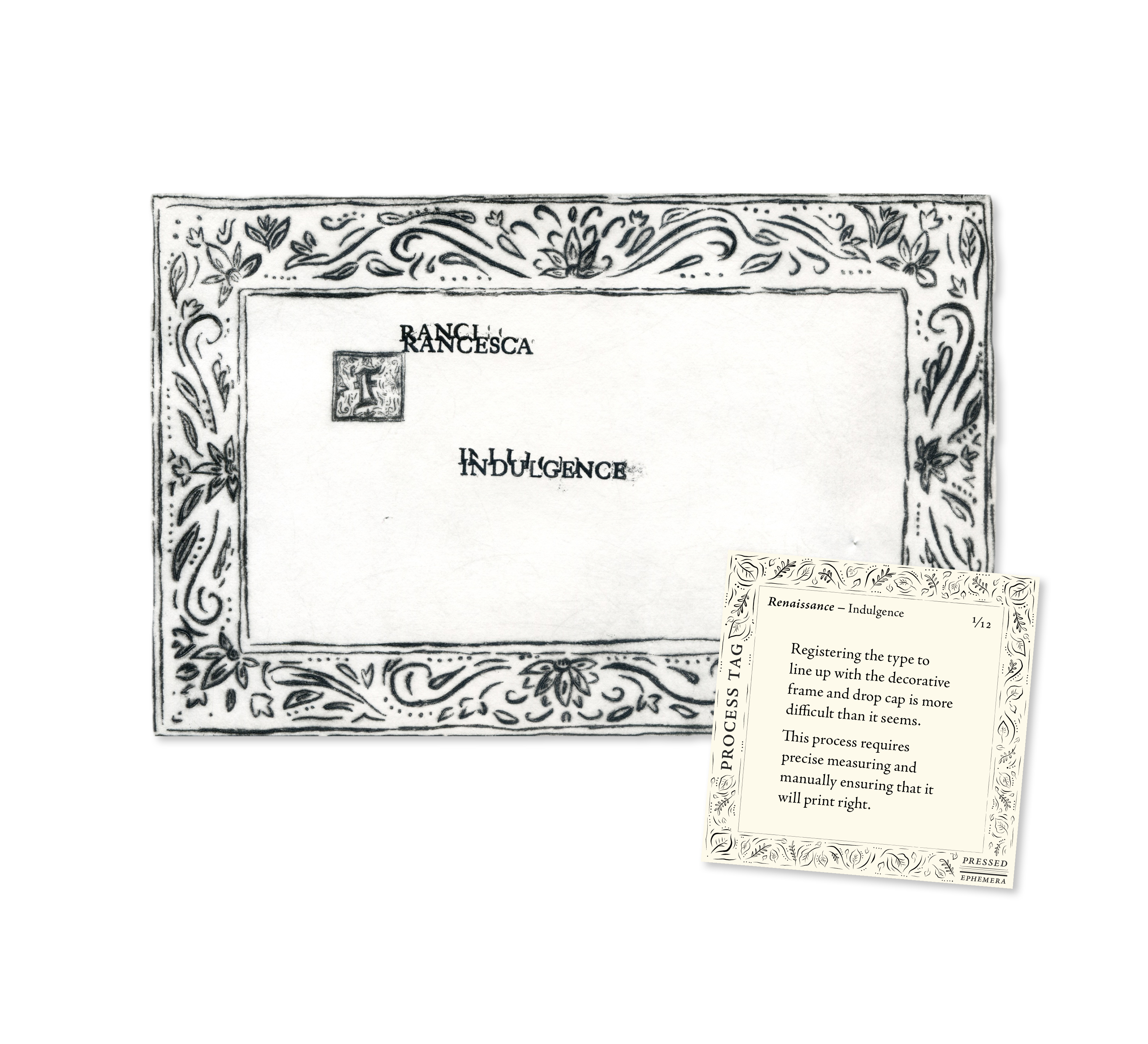 Pressed Ephemera Process Table Digital Mockups Portfolio
