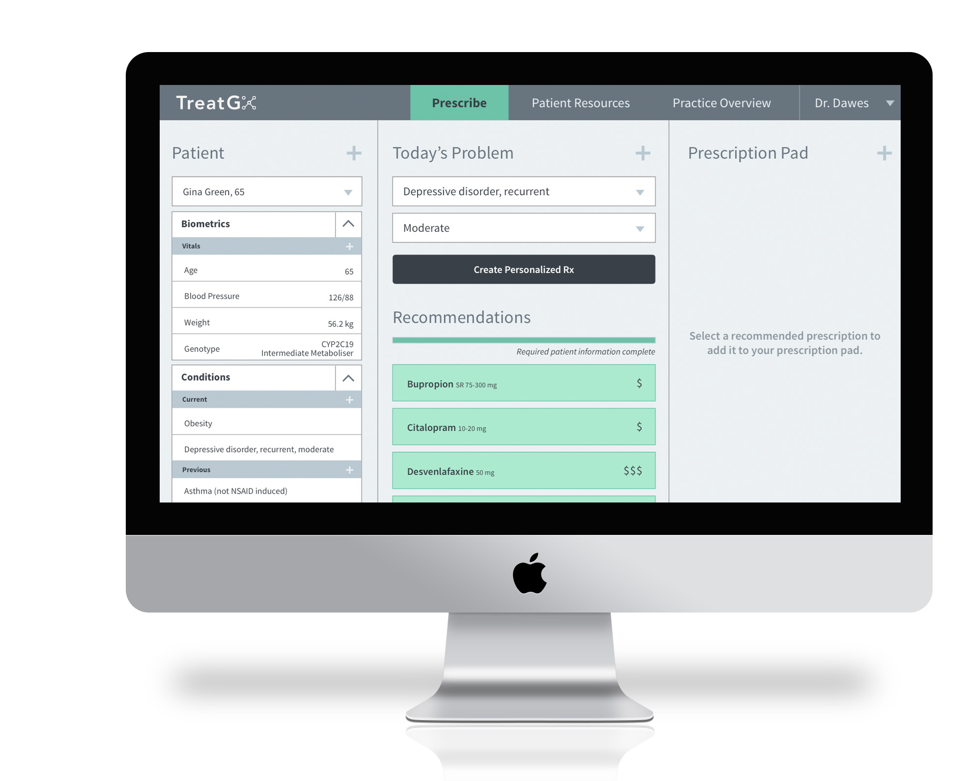 TreatGx User Interface