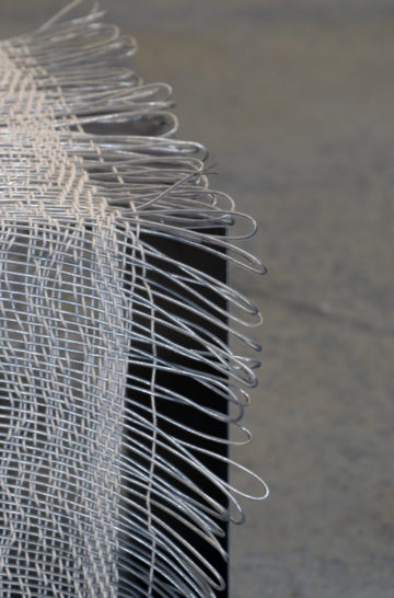 Frayed corner close up